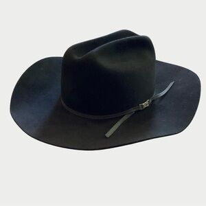 BAILEY STAMPEDE Black Wool Blend Cowboy Western Hat Size 7 7/8